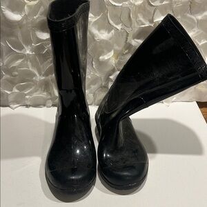 UGG Shiny Black Kids Rain Boots